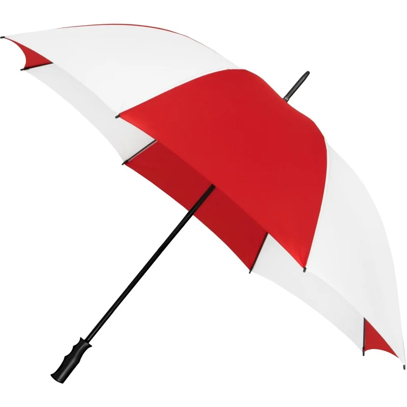 Grand parapluie de golf manuel bicolore résistant au vent