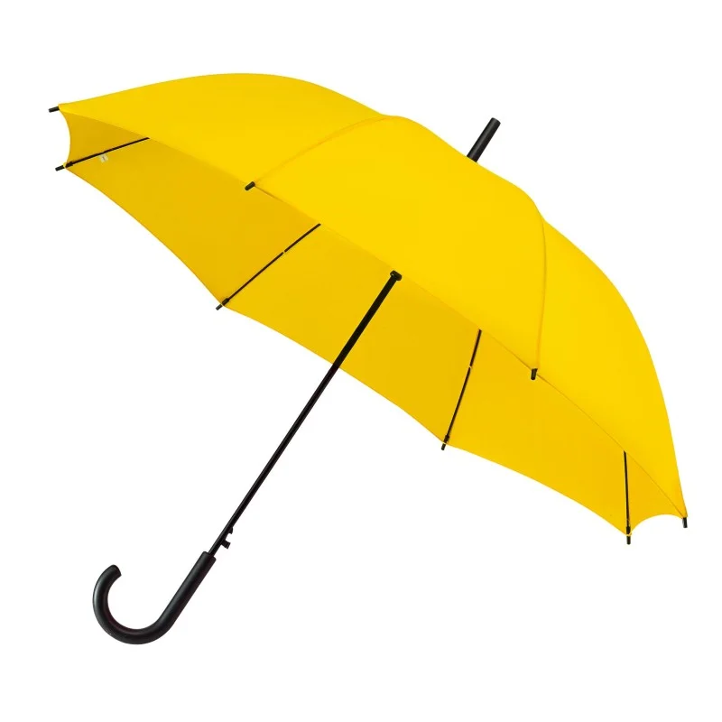 Parapluie Falconetti jaune automatique poignée canne