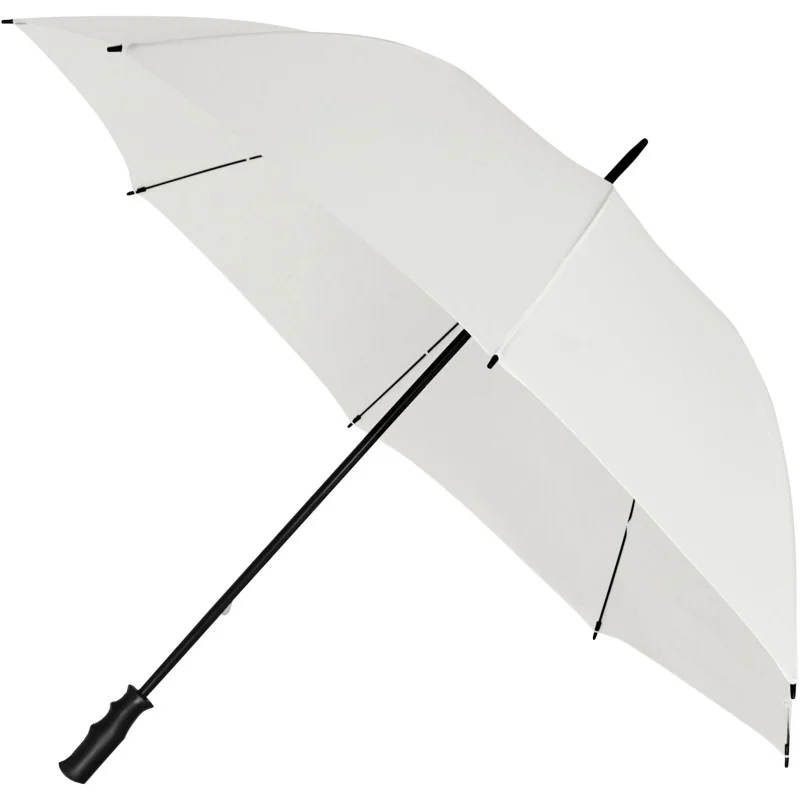 Parapluie de golf blanc manuel résistant au vent