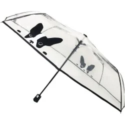 Parapluie transparent pliant motif chien