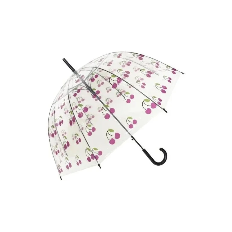 Parapluie transparent cerises