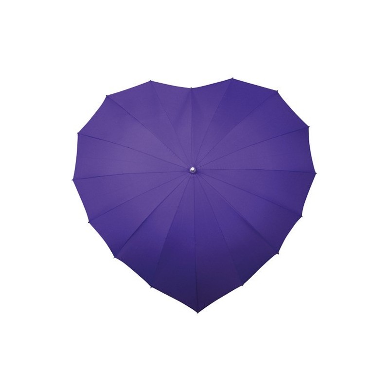 Parapluie forme de coeur violet