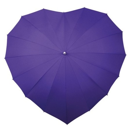 Parapluie forme de coeur violet