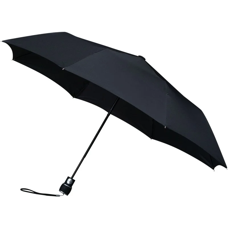 Parapluie pliant miniMAX manche noir droit ouverture automatique - noir