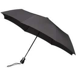 Parapluie pliant miniMAX manche noir droit ouverture automatique - gris