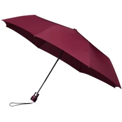 Parapluie pliant miniMAX manche noir droit ouverture automatique - bordeau