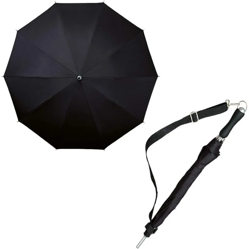 Grand parapluie de golf manuel Falcone Storm Umbrella armature double  manche fibre de verre poignée droite 