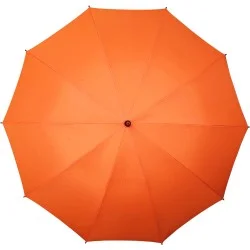 Grand parapluie de golf manuel Falcone manche fibre de verre poignée caoutchouc noir - orange