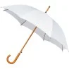 Parapluie Falcone blanc automatique manche en bois