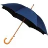 Parapluie Falcone bleu foncé automatique manche en bois