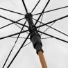 Parapluie Falconetti blanc automatique manche en bois