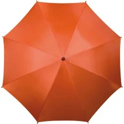 Parapluie Falconetti orange automatique manche en bois