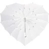 Parapluie forme de coeur blanc