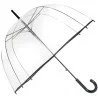 Parapluie transparent en cloche avec liseré noir