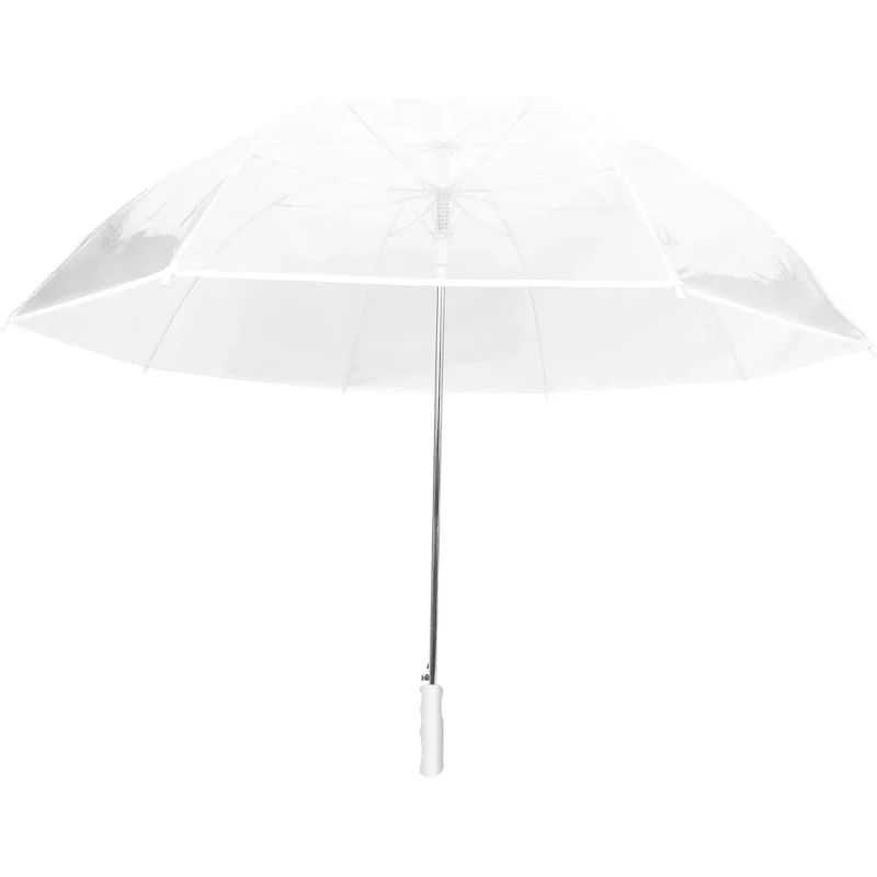 Grand parapluie golf transparent blanc