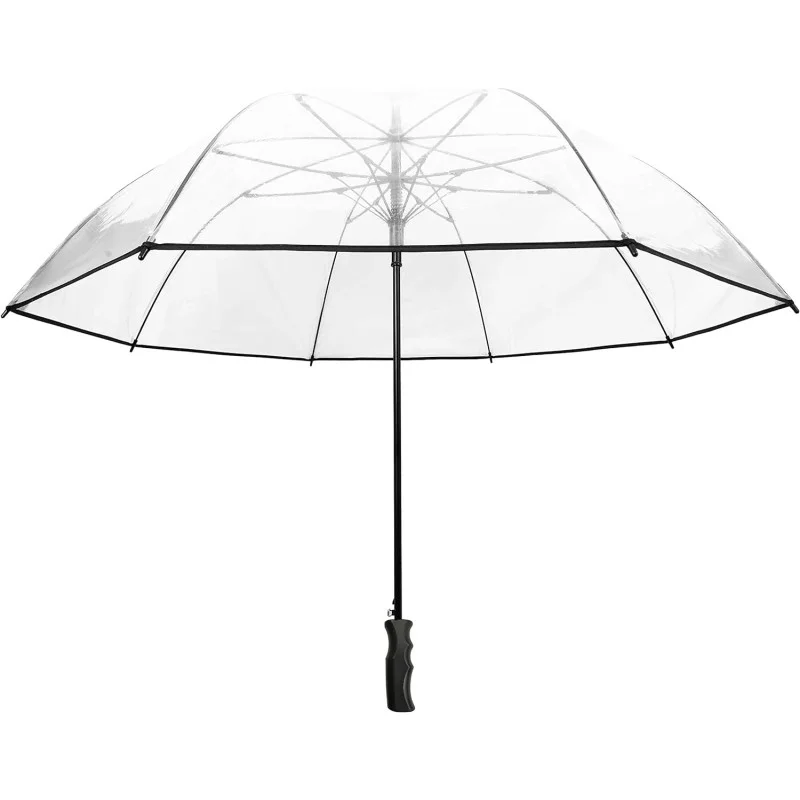 Grand parapluie golf transparent noir