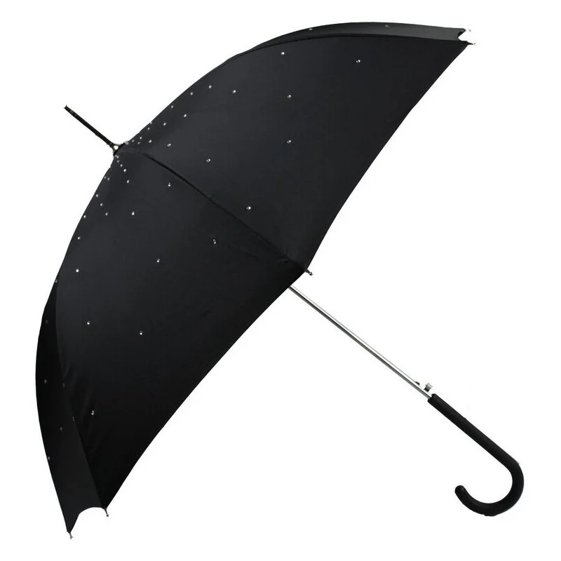 Grand parapluie féminin noir strass