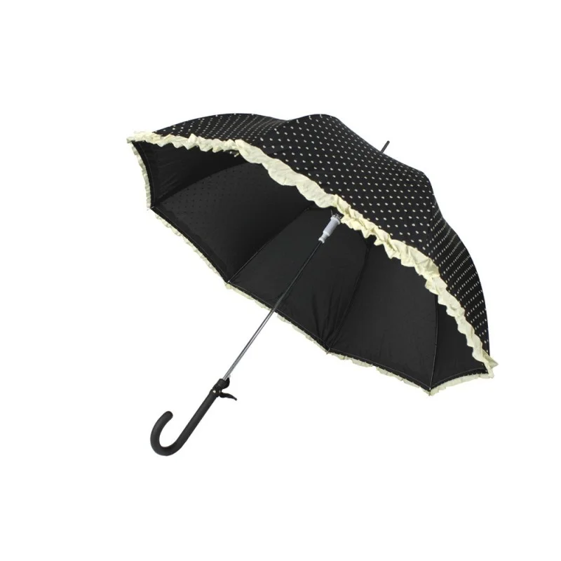 Parapluie long noir et blanc