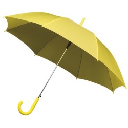 Parapluie Dame jaune automatique poignée recourbée