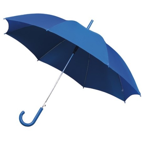 Parapluie Dame bleu automatique poignée recourbée