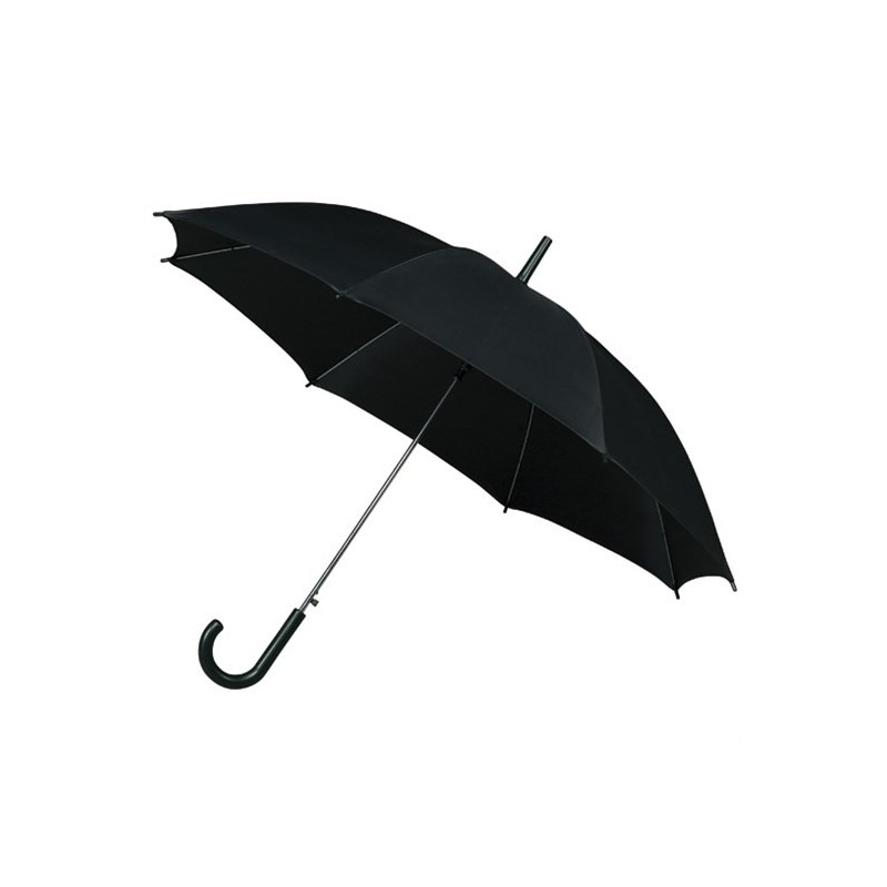 Parapluie Dame noir automatique poignée recourbée
