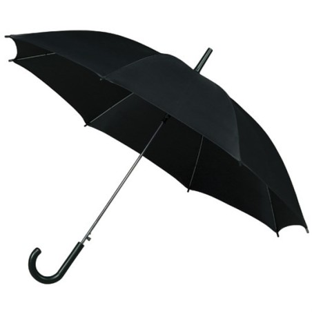 Parapluie Dame noir automatique poignée recourbée