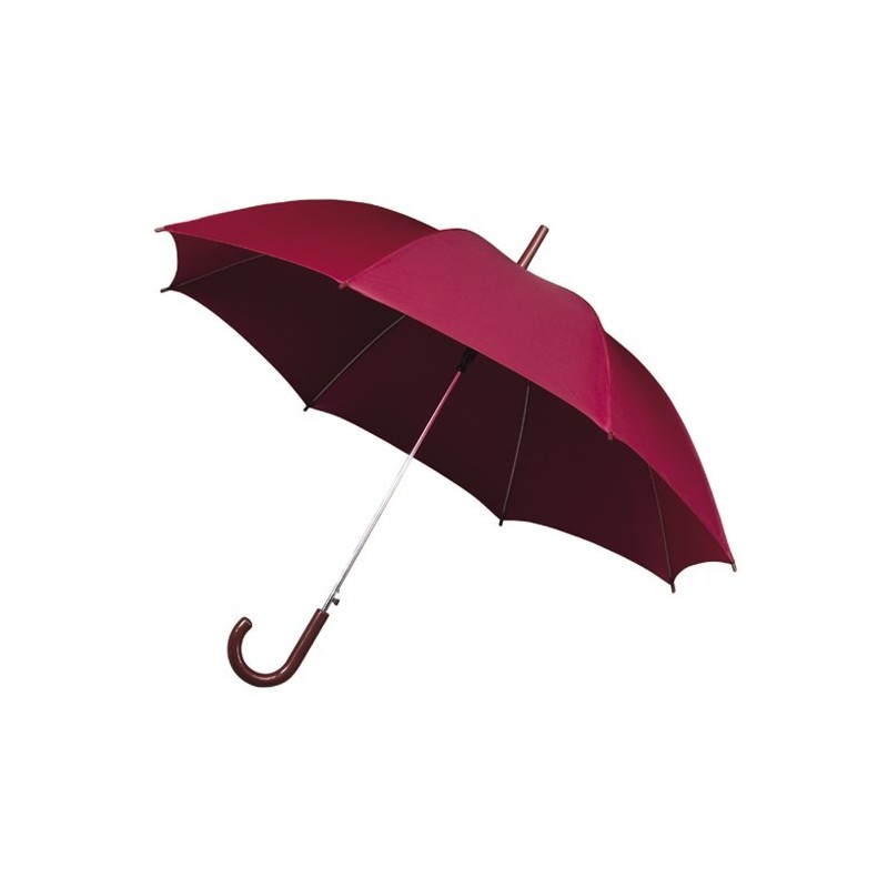 Parapluie Dame bordeau automatique poignée recourbée