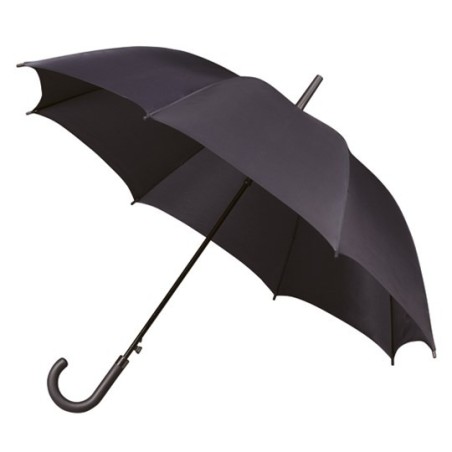 Parapluie Dame Falconetti noir automatique poignée canne recourbée