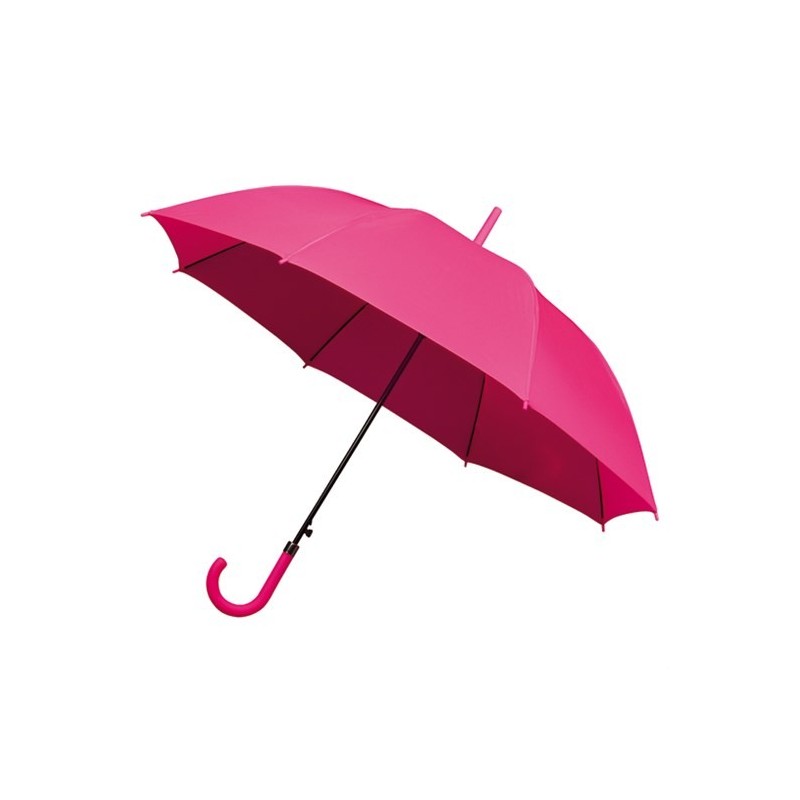 Parapluie Dame Falconetti rose automatique poignée canne recourbée