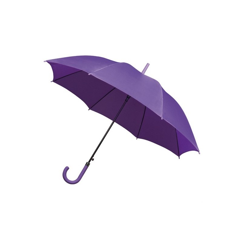 Parapluie Dame Falconetti violet automatique poignée canne recourbée
