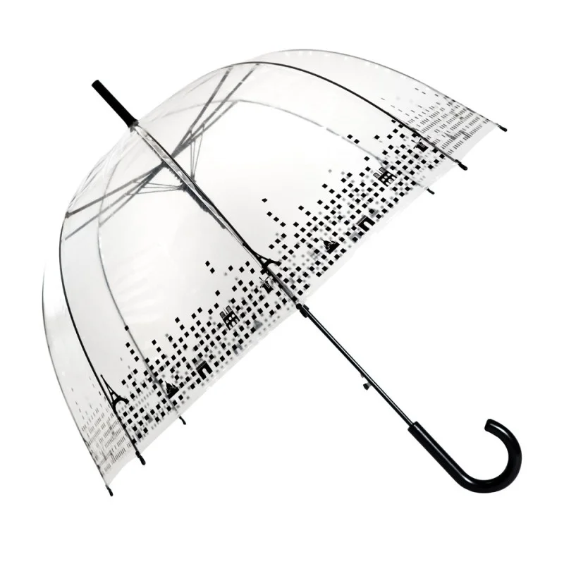 Parapluie transparent avec motifs Paris