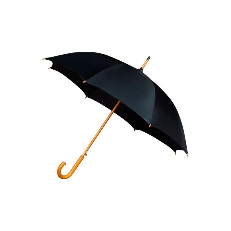 Parapluie Falconetti noir automatique manche en bois 8120