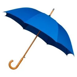 Parapluie Falcone bleu automatique manche en bois