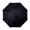 Parapluie de golf de luxe Falcone noir manche aluminium nickel foncé