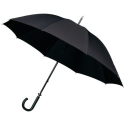 Parapluie manuel noir Falcone - poignée caoutchouc