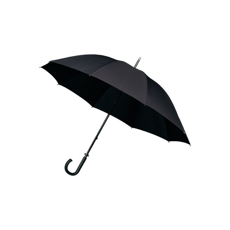 Parapluie manuel noir Falcone - poignée caoutchouc