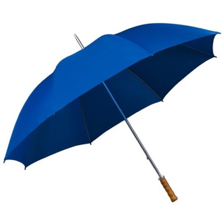 Grand parapluie de golf manuel manche métal poignée bois - bleu réf 8057 