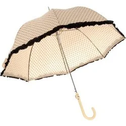 Parapluie long blanc et noir