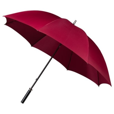 Grand parapluie de golf manuel manche métal poignée caoutchouc noir - bordeau