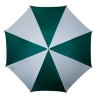 Grand parapluie de golf manuel manche métal poignée caoutchouc noir - vert et blanc