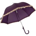 Parapluie long violet et blanc