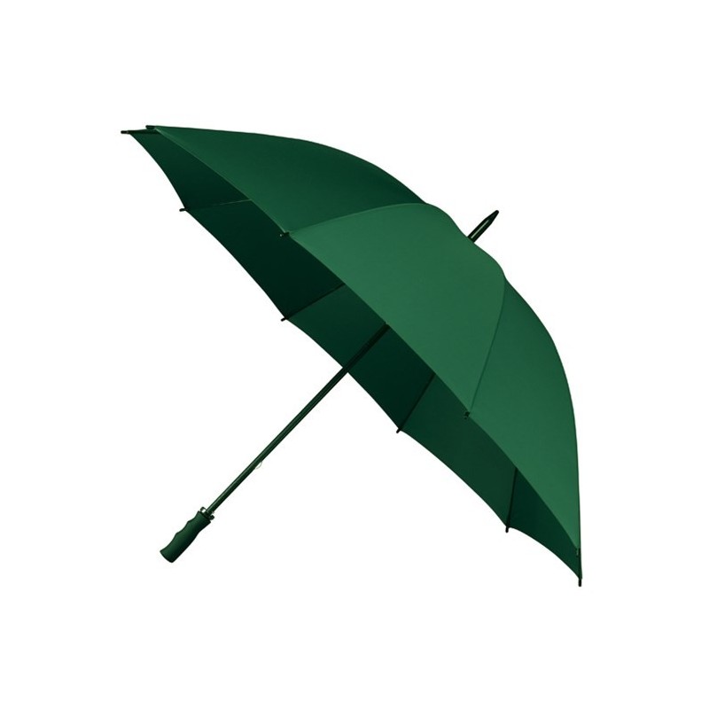 Grand parapluie de golf manuel Falcone manche fibre de verre poignée caoutchouc noir - vert