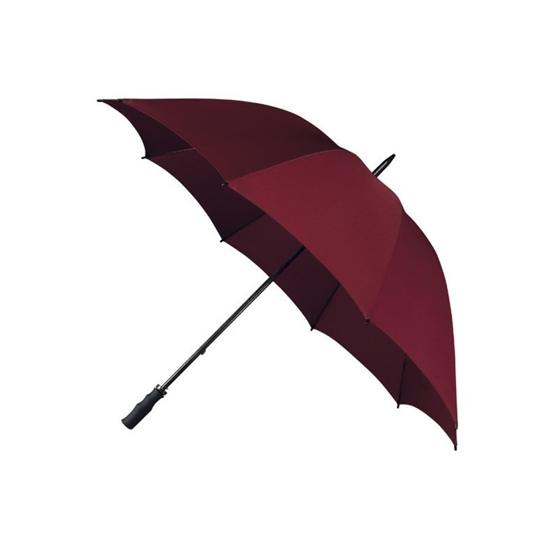 Grand parapluie de golf manuel Falcone manche fibre de verre poignée caoutchouc noir - bordeau