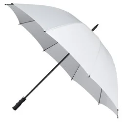 Grand parapluie de golf manuel Falcone manche fibre de verre poignée caoutchouc noir - blanc