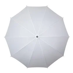 Grand parapluie de golf manuel Falcone manche fibre de verre poignée caoutchouc noir - blanc