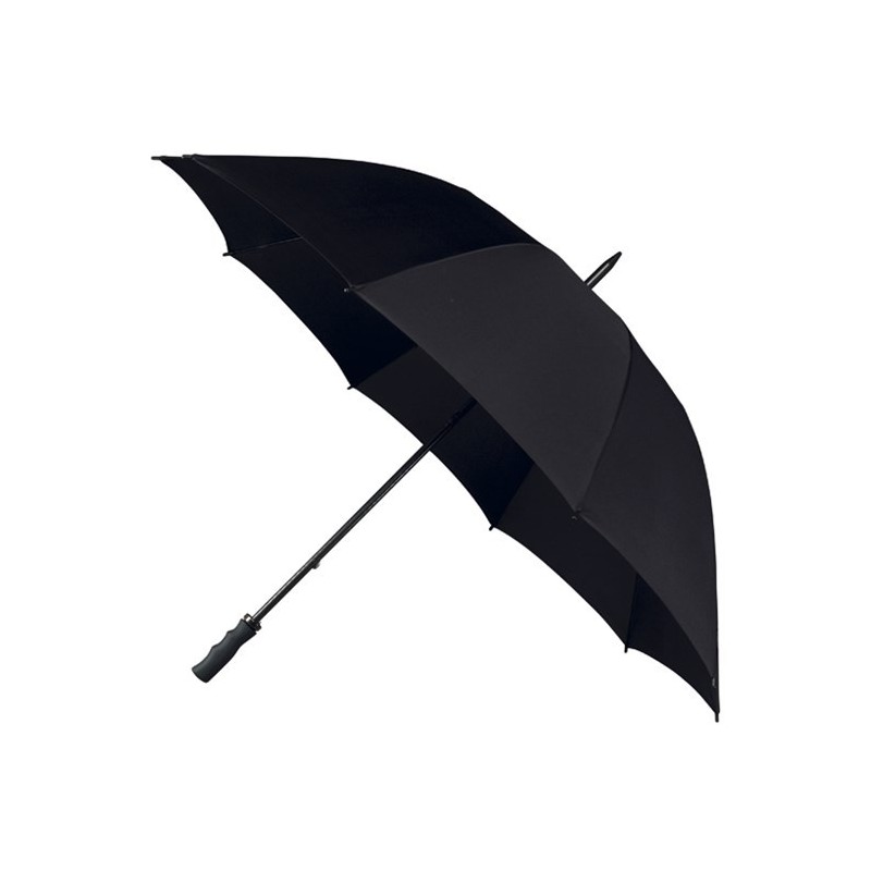 Grand parapluie de golf manuel Falcone manche fibre de verre poignée caoutchouc noir - noir
