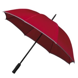 Petit parapluie de golf Falcone à passepoil réfléchissant - rouge